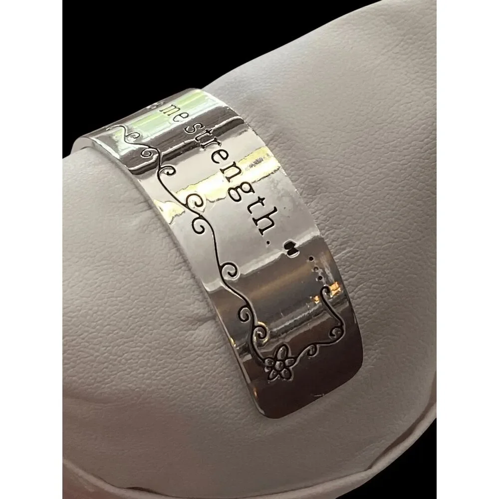 Scripture Bracelet Cuff Silver‎ Plated